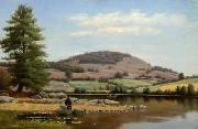 Alfred Ordway Fishing on Fairlee Pond Spain oil painting artist